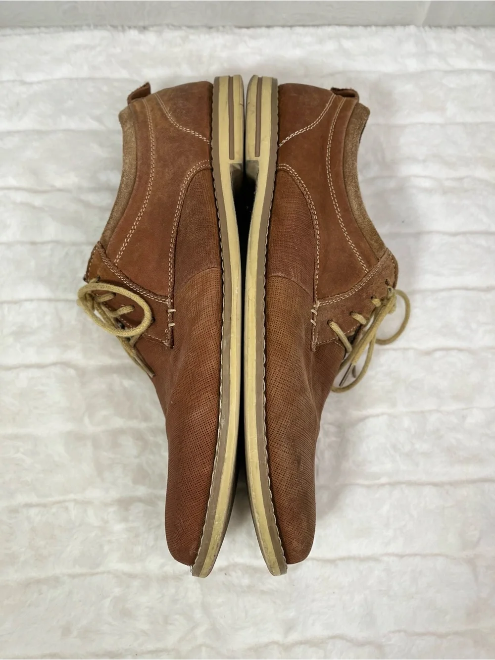 Steve Madden Men's Ferraro Brown Suede Oxfords Size 10.5 Casual Dress Shoes